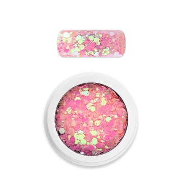 Moyra Holo glitter mix No. 23 Chameleon sugar pink