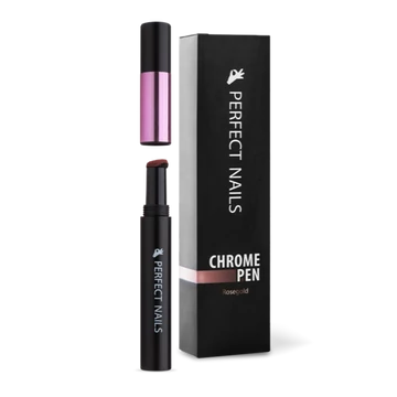 Chrome Pen - Krómpor Körömdíszítő Toll-rose gold