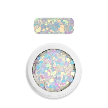 Moyra Holo glitter mix No. 12 Chameleon white