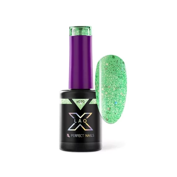 LacGel LaQ X Gél Lakk 8ml - Green X070 - Sparkle