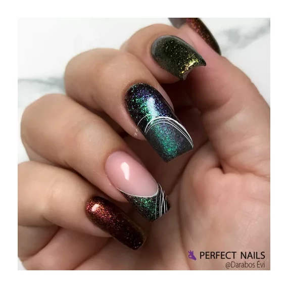 LacGel LaQ X Gél Lakk 8ml - Green Sky X095 - Galaxy