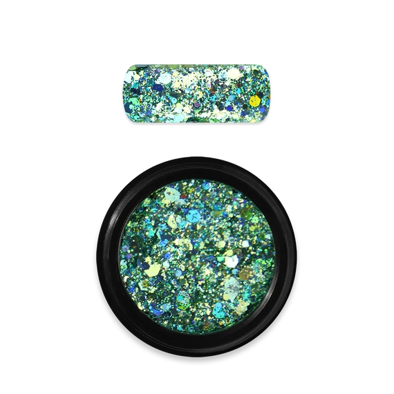 Moyra Holo glitter mix No. 19 Turquoise green 1g