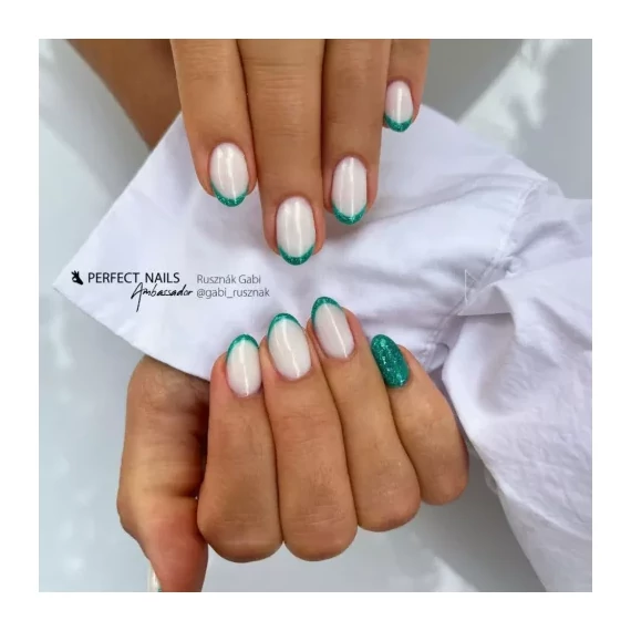 Color Rubber Base Gel - Színezett Alapzselé 4ml - Diamond Light Green
