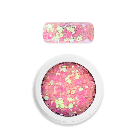 Moyra Holo glitter mix No. 23 Chameleon sugar pink