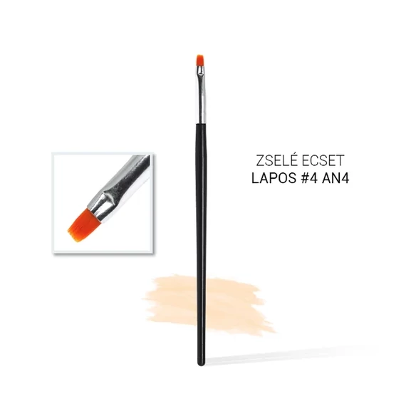 #4-es lapos zselé ecset AN4