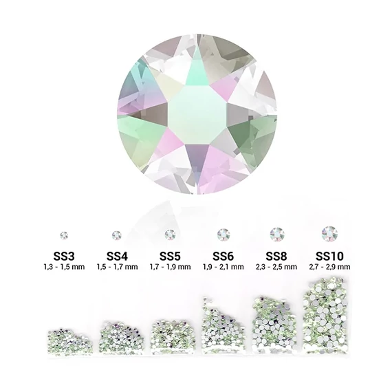 6in1 strasszkő szett - Crystal Aurora Boreale