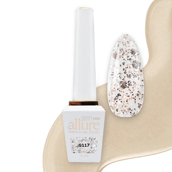 Allure G117 prémium arany csillámos effekt gél lakk