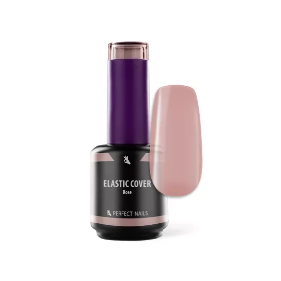 Elastic Cover - Rubber Base Gel - Ecsetes Műkörömépítő Zselé 15ml - Rose