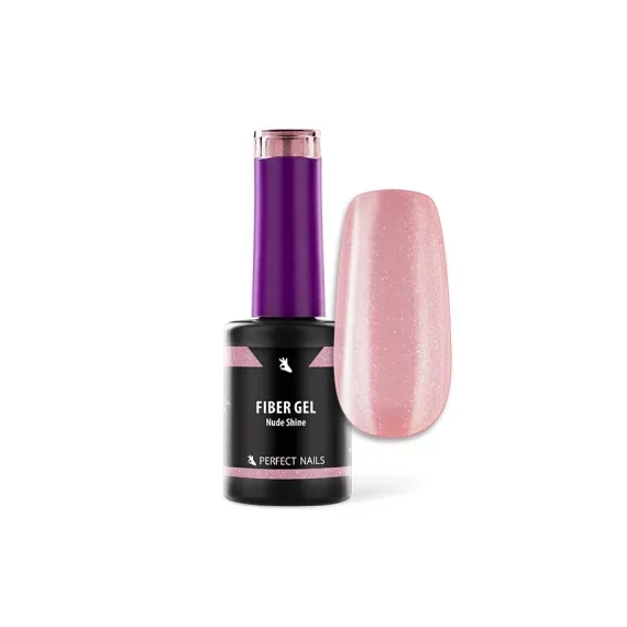 Fiber Gel Vitamin - Üvegszálas Erősített Gél Lakk Alap 8ml - Nude Shine