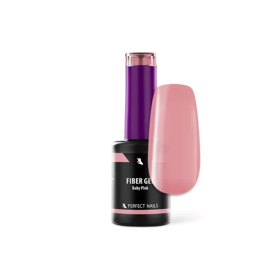 Fiber Gel Vitamin - Üvegszálas Erősített Gél Lakk Alap 8ml - Baby Pink