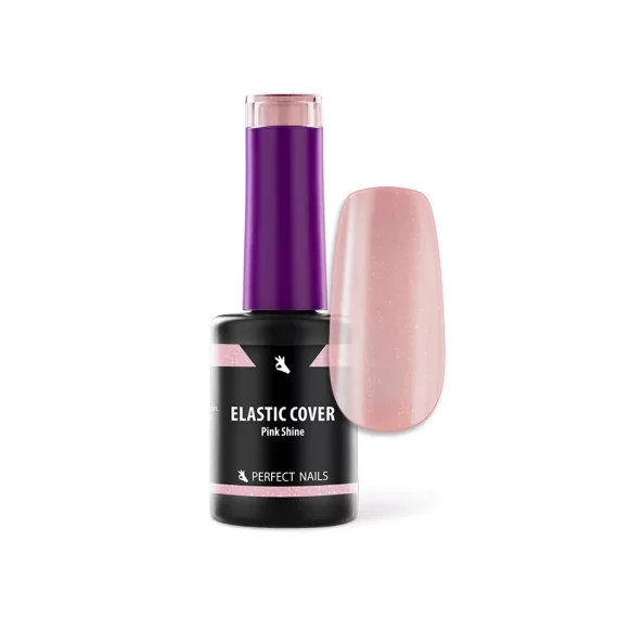 Elastic Cover - Rubber Base Gel - Ecsetes Műkörömépítő Zselé 8ml - Pink Shine