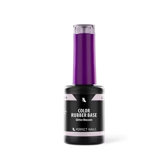 Color Rubber Base Gel - Színezett Alapzselé 8ml - Glitter Blossom