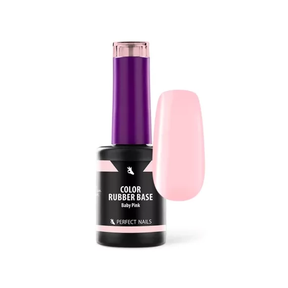 Color Rubber Base Gel - Színezett Alapzselé 8ml - Baby Pink
