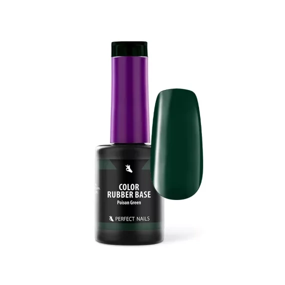 Color Rubber Base Gel - Színezett Alapzselé 8ml - Poison Green