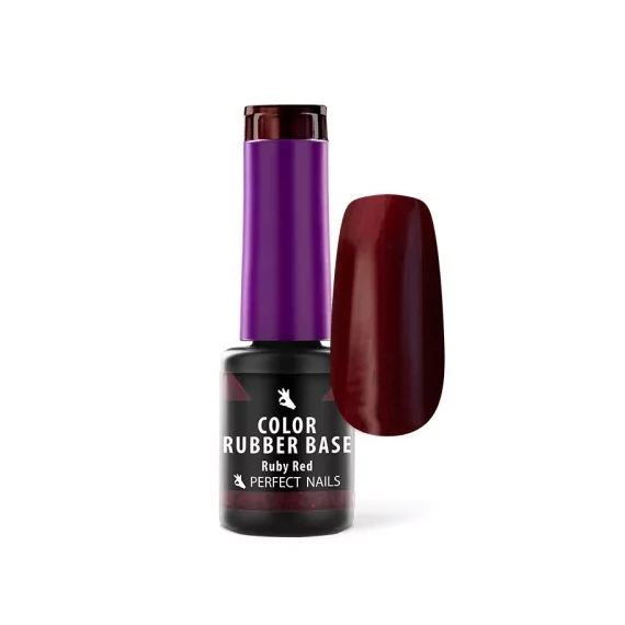 Color Rubber Base Gel - Színezett Alapzselé 4ml - Ruby Red