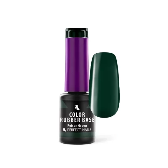 Color Rubber Base Gel - Színezett Alapzselé 4ml - Poison Green