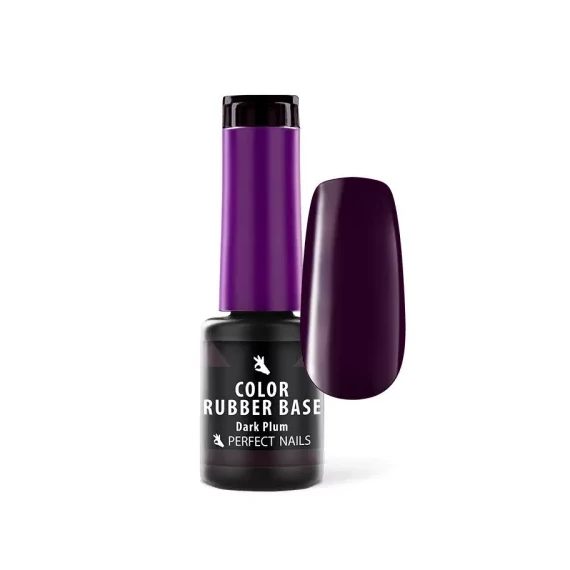 Color Rubber Base Gel - Színezett Alapzselé 4ml - Dark Plum