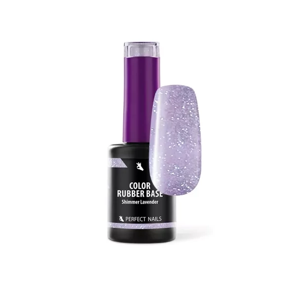 Color Rubber Base Gel - Színezett Alapzselé 8ml - Shimmer Lavender