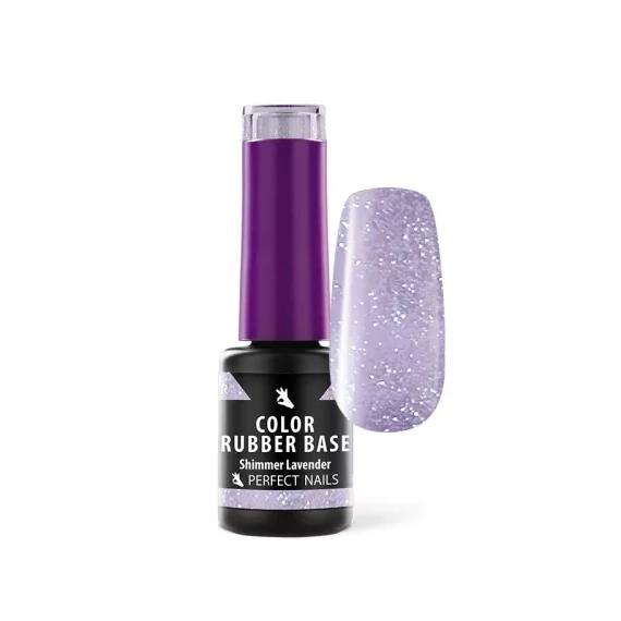Color Rubber Base Gel - Színezett Alapzselé 4ml - Shimmer Lavender