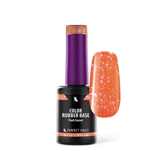 Color Rubber Base Gel - Színezett Alapzselé 8ml - Flash Sunset