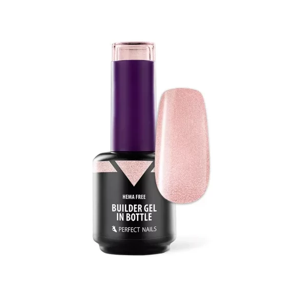 HEMA FREE Builder Gel in Bottle - Színezett üveges építőzselé 15ml - Sparkling Rose