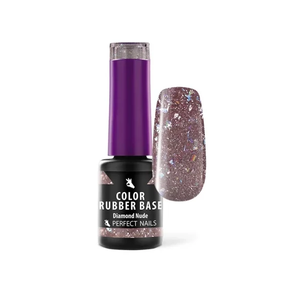 Color Rubber Base Gel - Színezett Alapzselé 4ml - Diamond Nude
