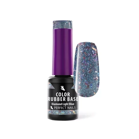 Color Rubber Base Gel - Színezett Alapzselé 4ml - Diamond Light Blue