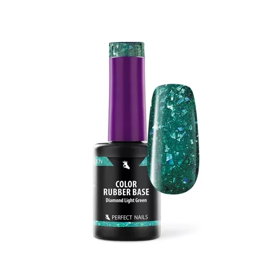 Color Rubber Base Gel - Színezett Alapzselé 8ml - Diamond Light Green
