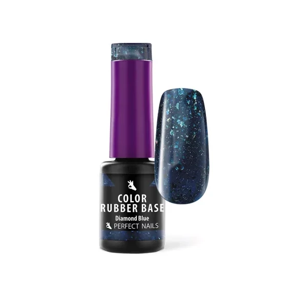 Color Rubber Base Gel - Színezett Alapzselé 4ml - Diamond Blue