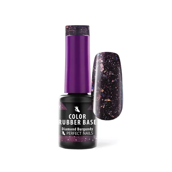 Color Rubber Base Gel - Színezett Alapzselé 4ml - Diamond Burgundy