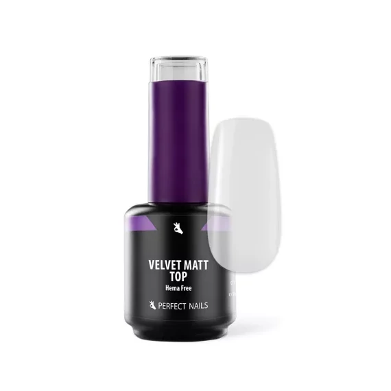 Velvet Matt Top Gel - Hema Free Matt Fedőzselé - 15ml