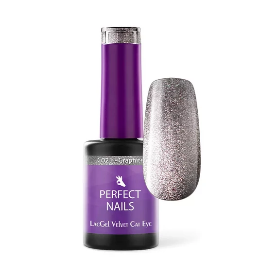 C021 Gél Lakk 8ml - Graphite Cat Eye