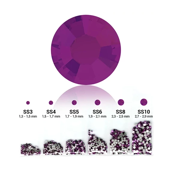 6in1 strasszkő szett - Dark Amethyst