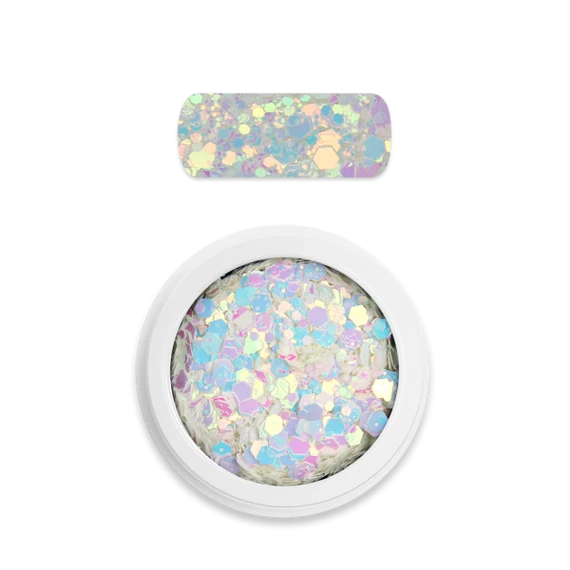 Moyra Holo glitter mix No. 12 Chameleon white