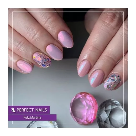 Chrome Powder - Körömdíszítő Unikornis Krómpor - Rózsaszín